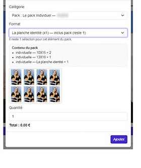 Récapitulatif du contenu du pack